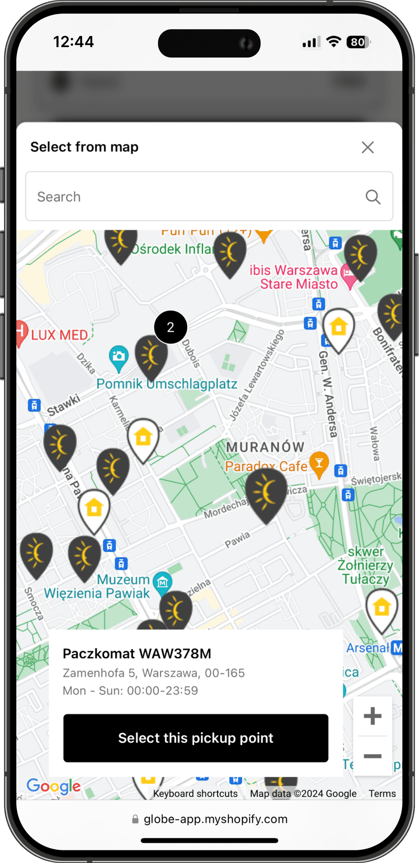 InPost pickup points Shopify