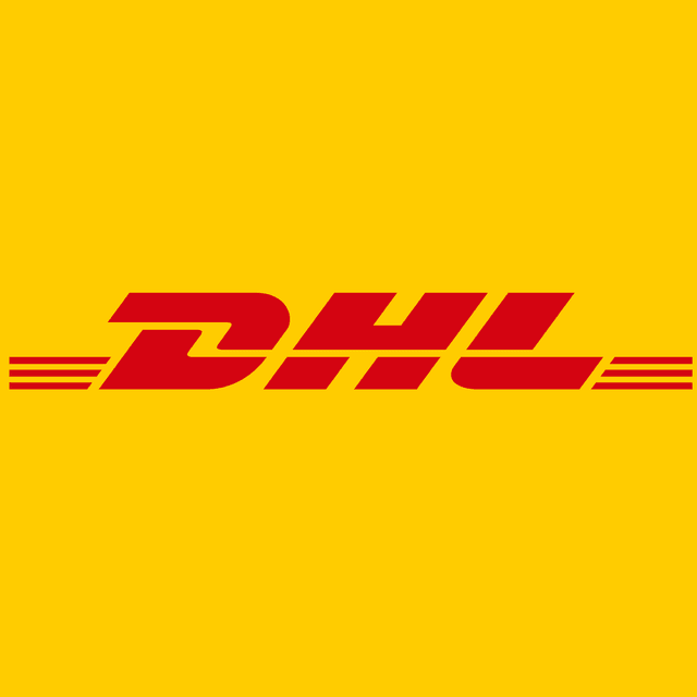 Logo dopravní společnosti DHL pro integraci Shopify