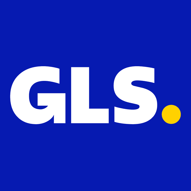 Logo przewoźnika GLS, integracja z Shopify