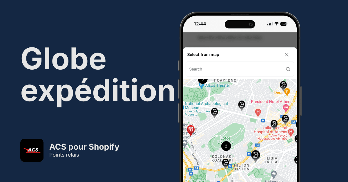 Points relais ACS pour Shopify
