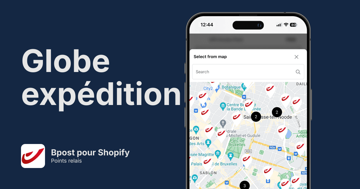 Points relais bpost pour Shopify