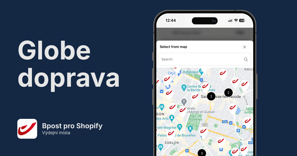 bpost výdejní místa pro Shopify