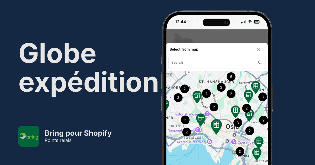 Points relais Bring pour Shopify