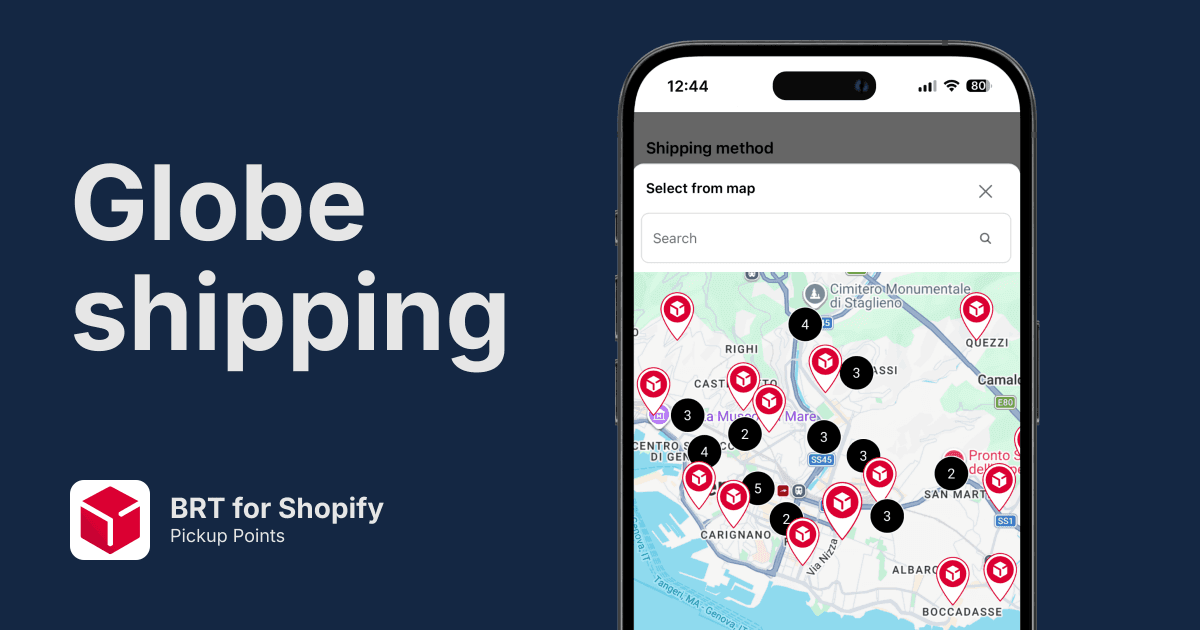 BRT Pickup Points for Shopify