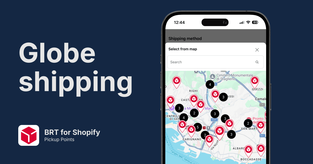 BRT Pickup Points for Shopify