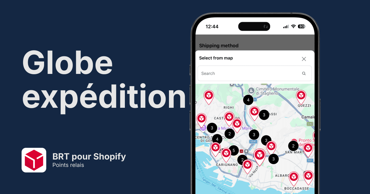 Points relais BRT pour Shopify