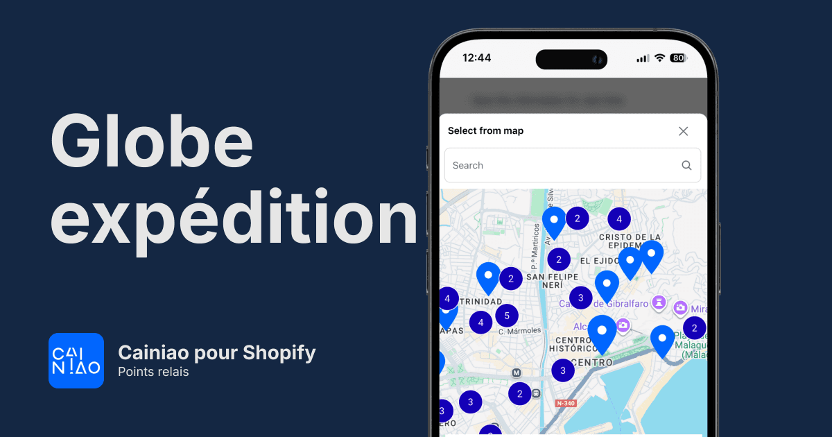 Points relais Cainiao pour Shopify
