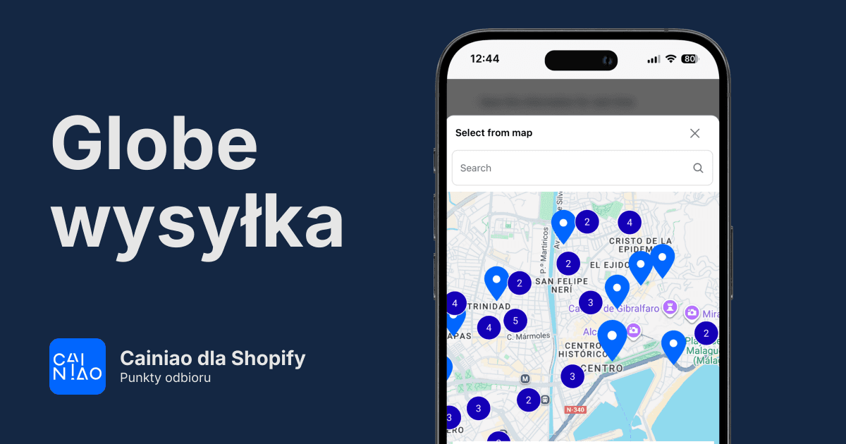 Punkty odbioru Cainiao w Shopify