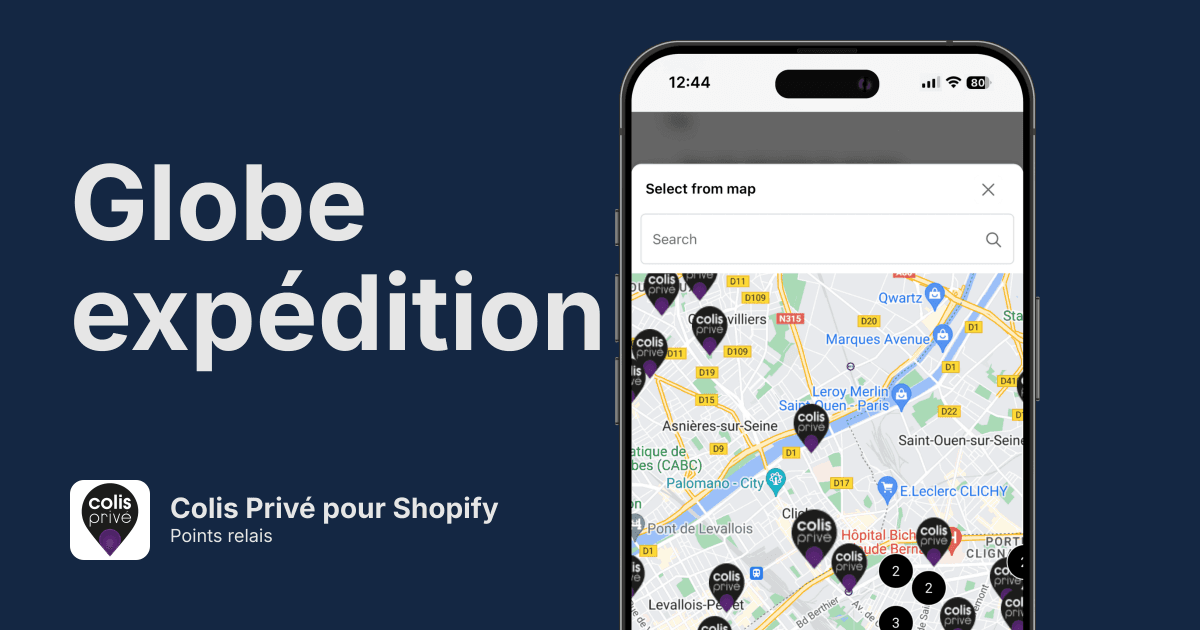 Points relais Colis Privé pour Shopify