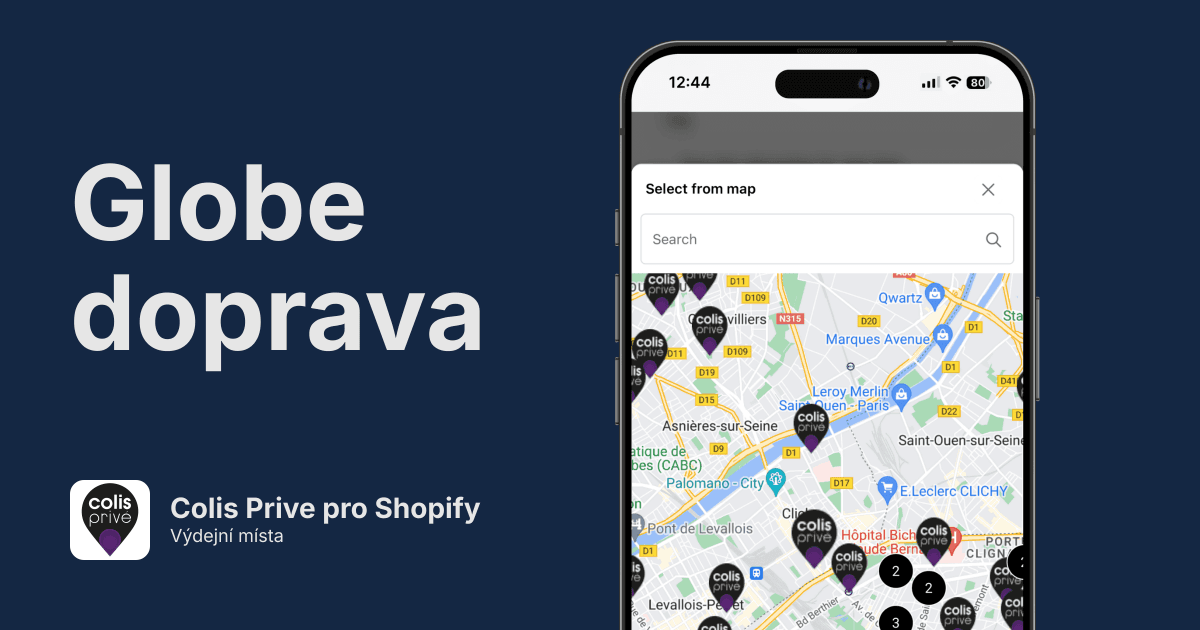 Colis Privé výdejní místa pro Shopify