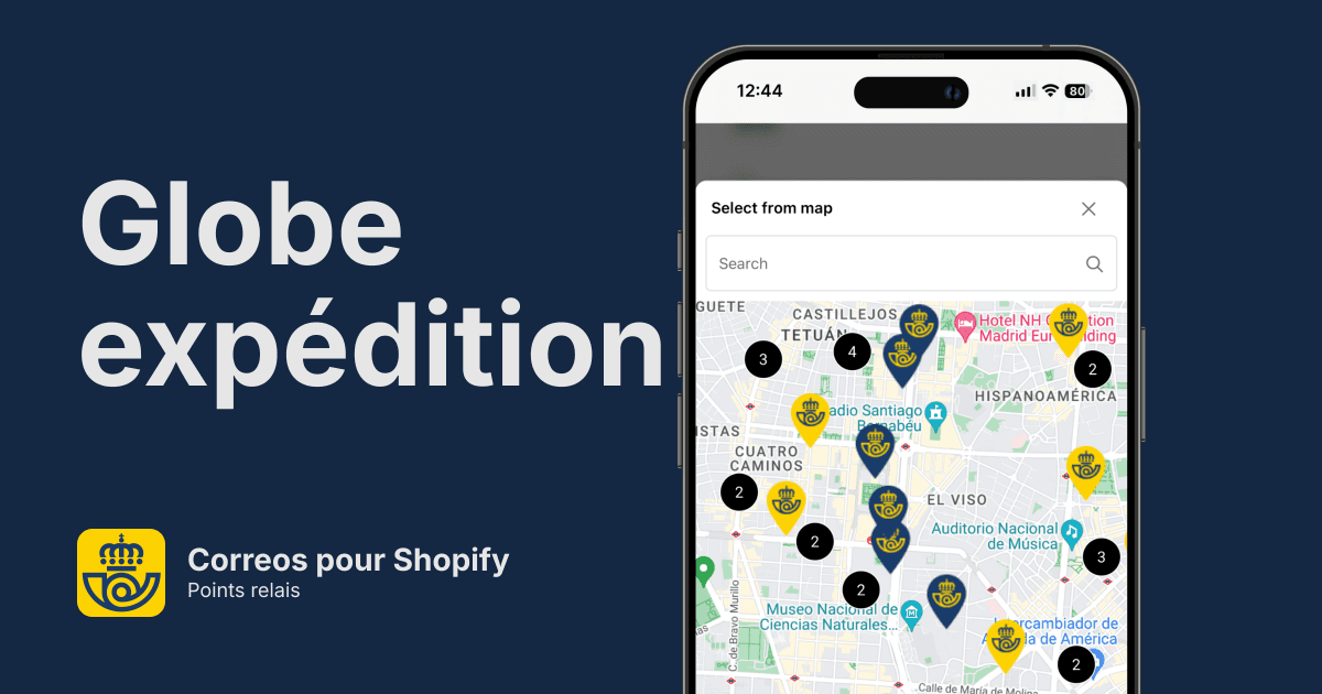 Points relais Correos pour Shopify
