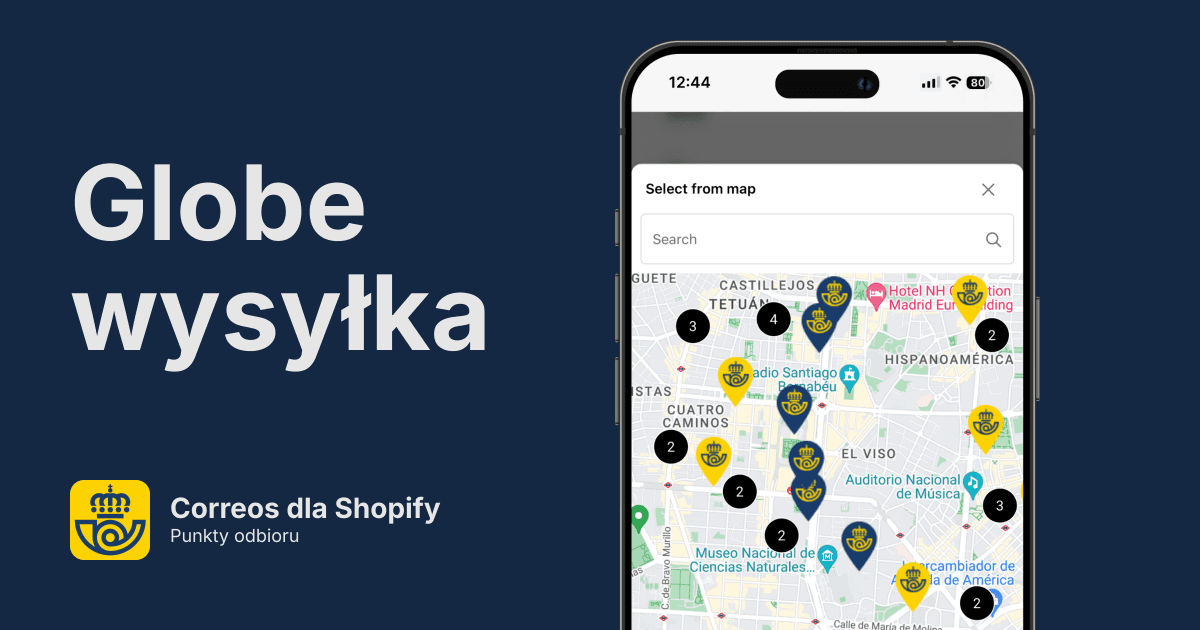 Punkty odbioru Correos w Shopify