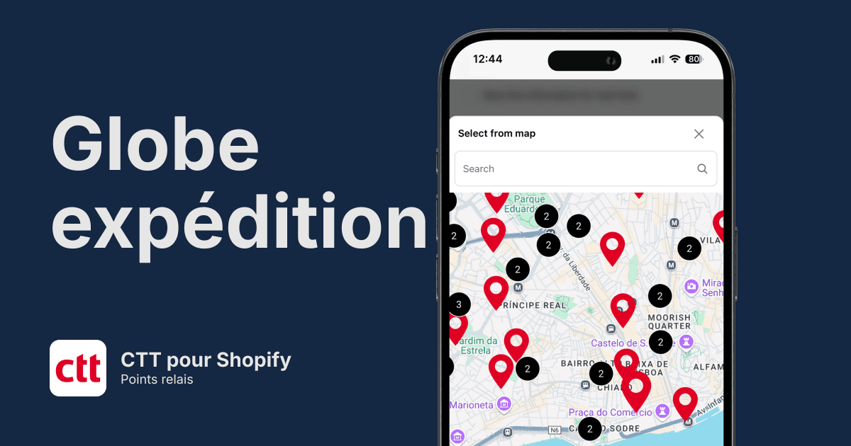 Points relais CTT pour Shopify