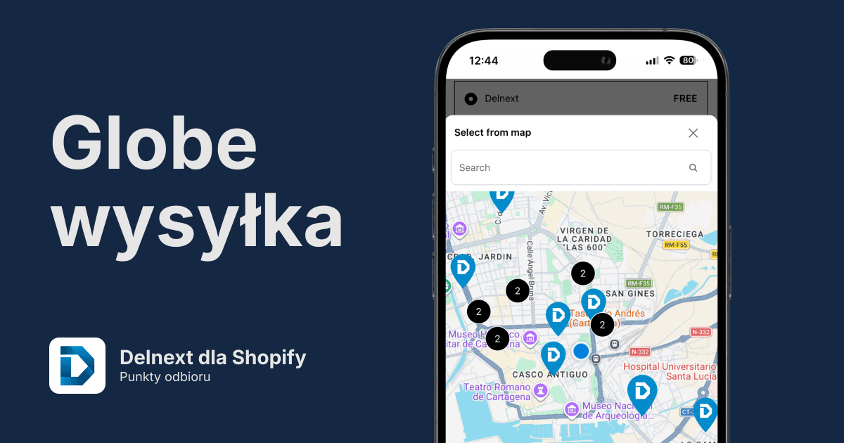 Punkty odbioru Delnext w Shopify
