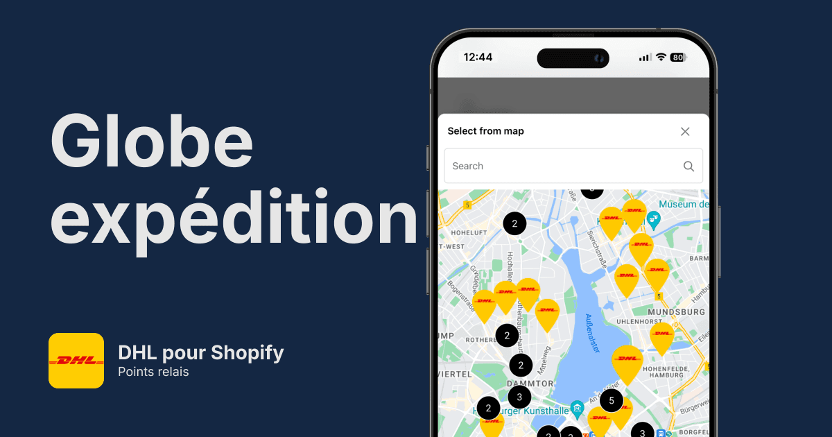 Points relais DHL pour Shopify