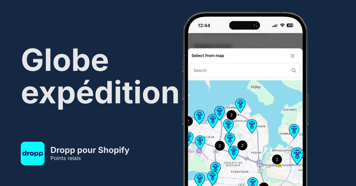 Points relais Dropp pour Shopify