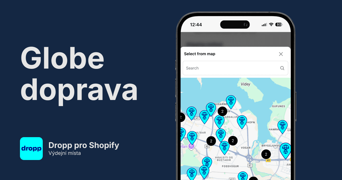 Dropp výdejní místa pro Shopify