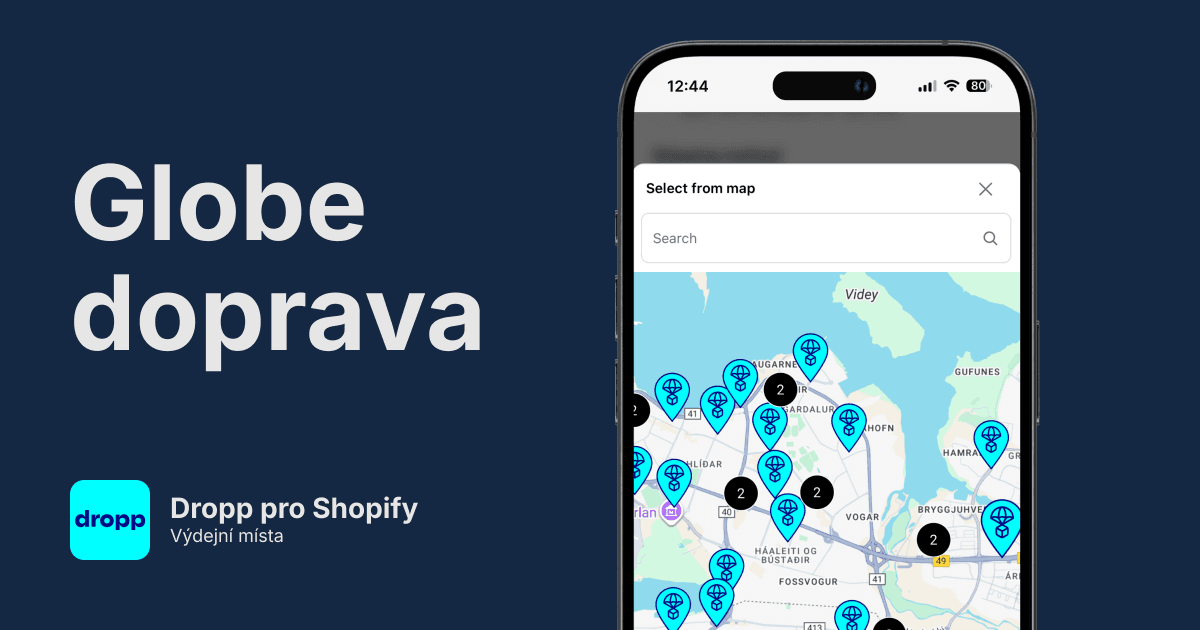 Dropp výdejní místa pro Shopify