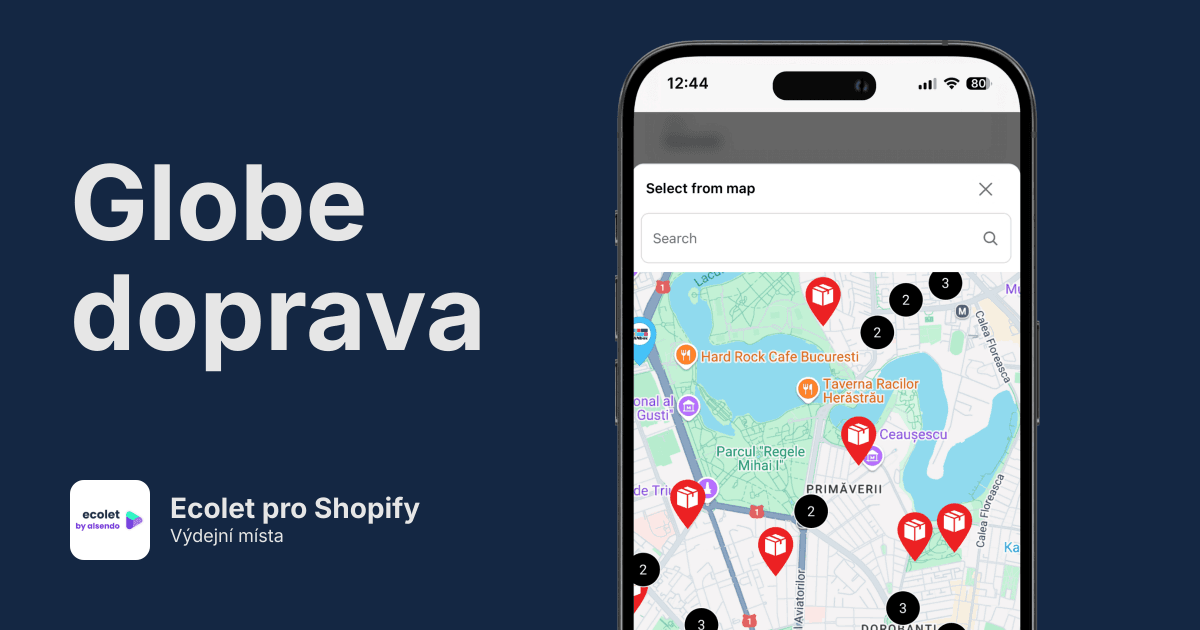 Ecolet výdejní místa pro Shopify
