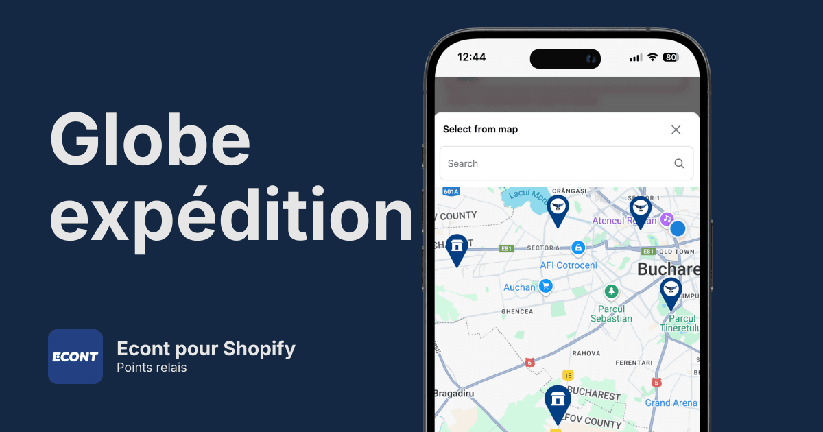 Points relais Econt pour Shopify