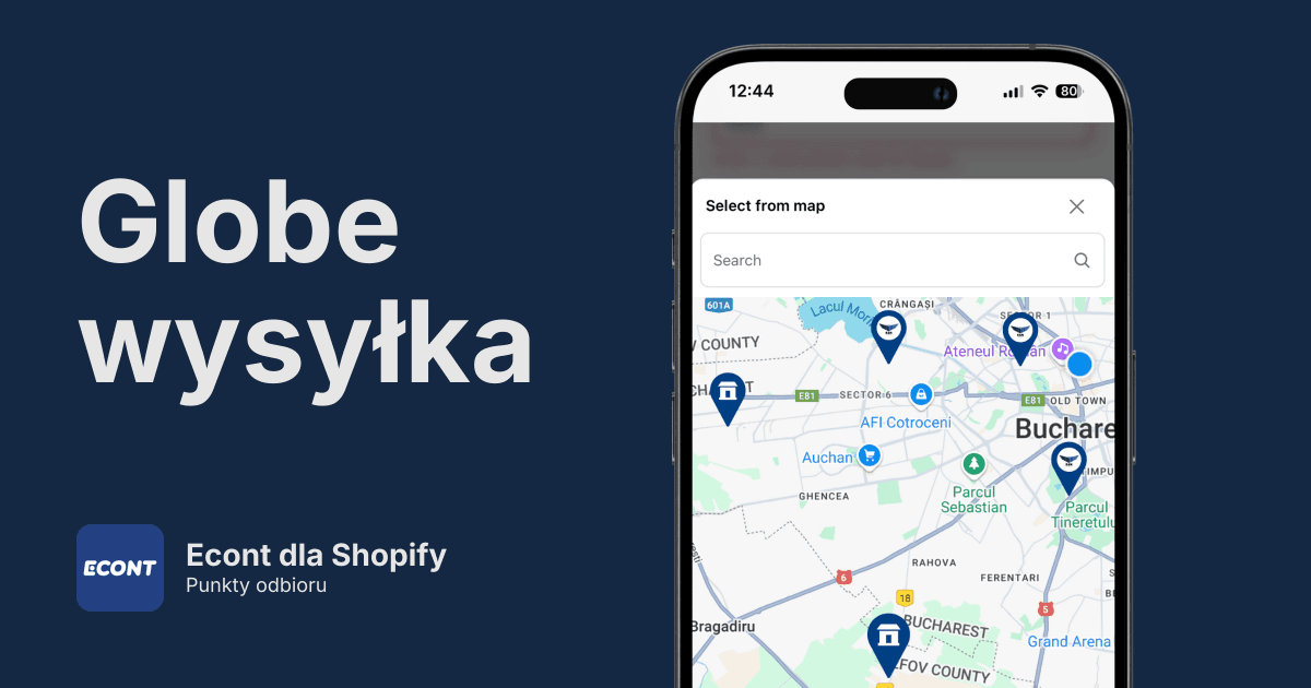 Punkty odbioru Econt w Shopify