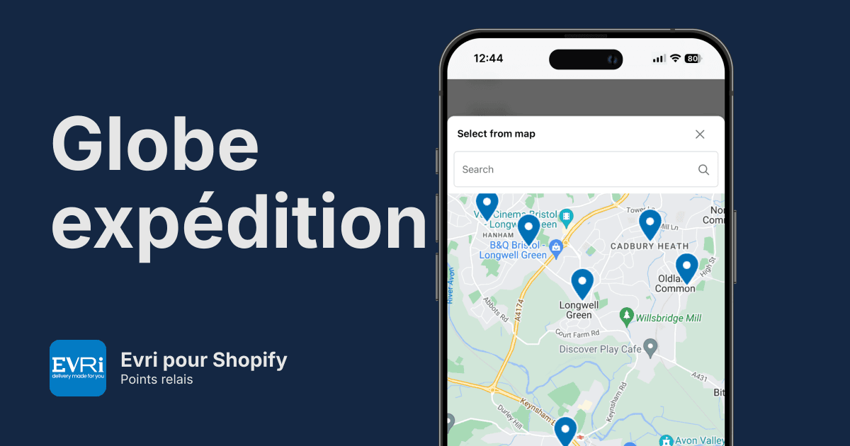 Points relais Evri pour Shopify