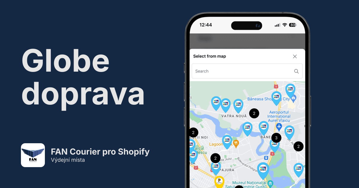 FAN Courier výdejní místa pro Shopify