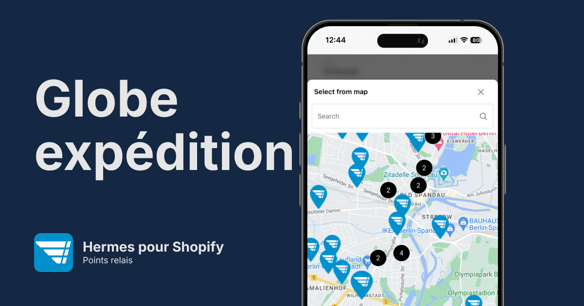 Points relais Hermes pour Shopify