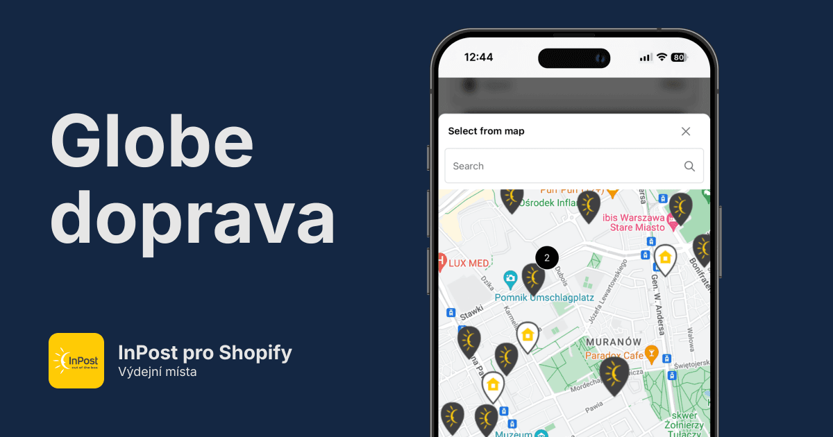 InPost výdejní místa pro Shopify