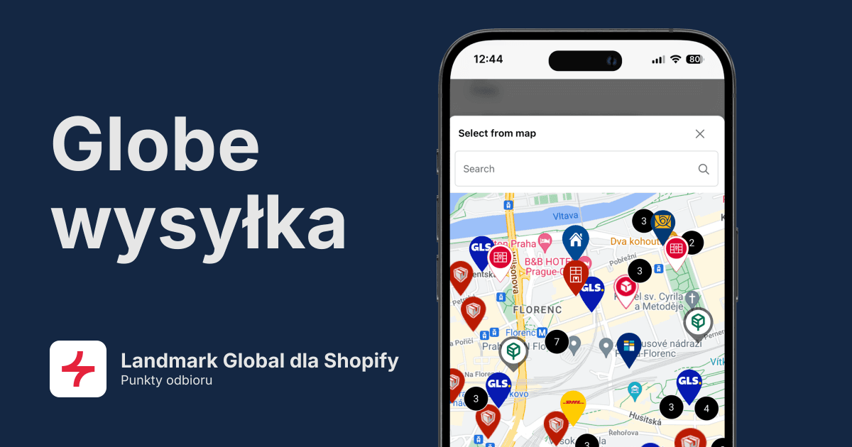 Punkty odbioru Landmark Global w Shopify