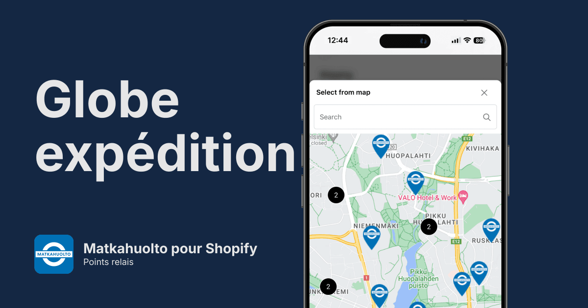 Points relais Matkahuolto pour Shopify