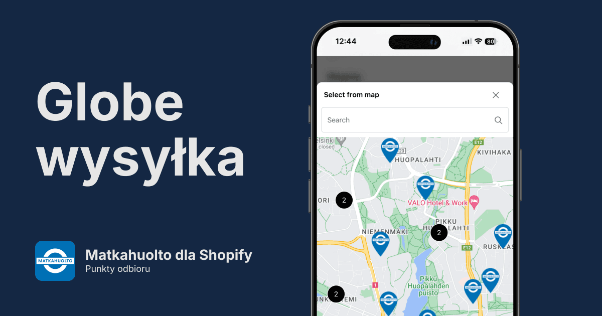 Punkty odbioru Matkahuolto w Shopify