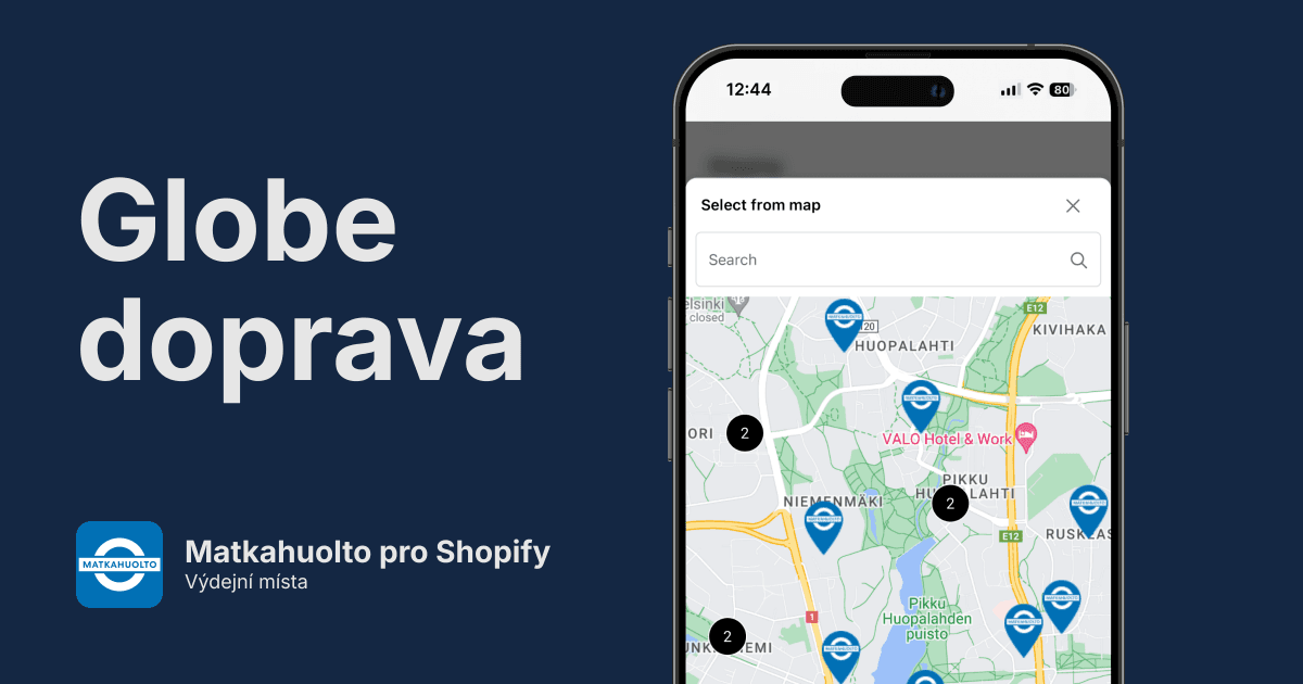 Matkahuolto výdejní místa pro Shopify