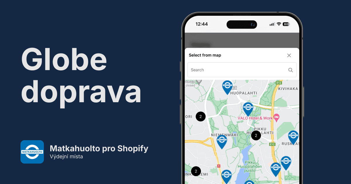 Matkahuolto výdejní místa pro Shopify