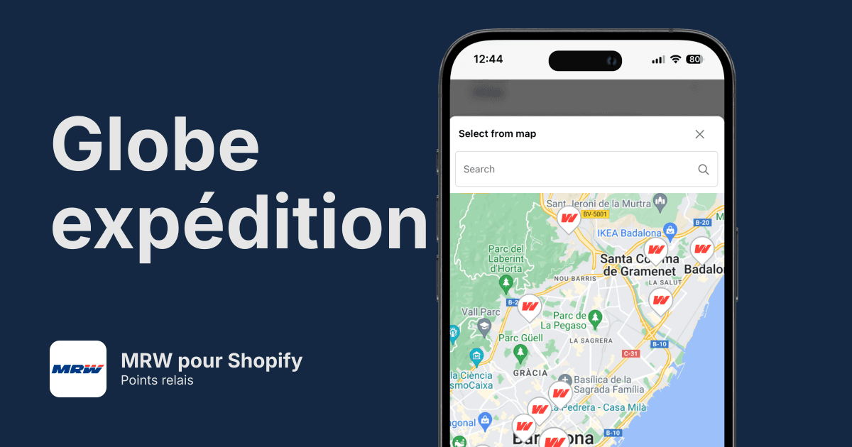 Points relais MRW pour Shopify