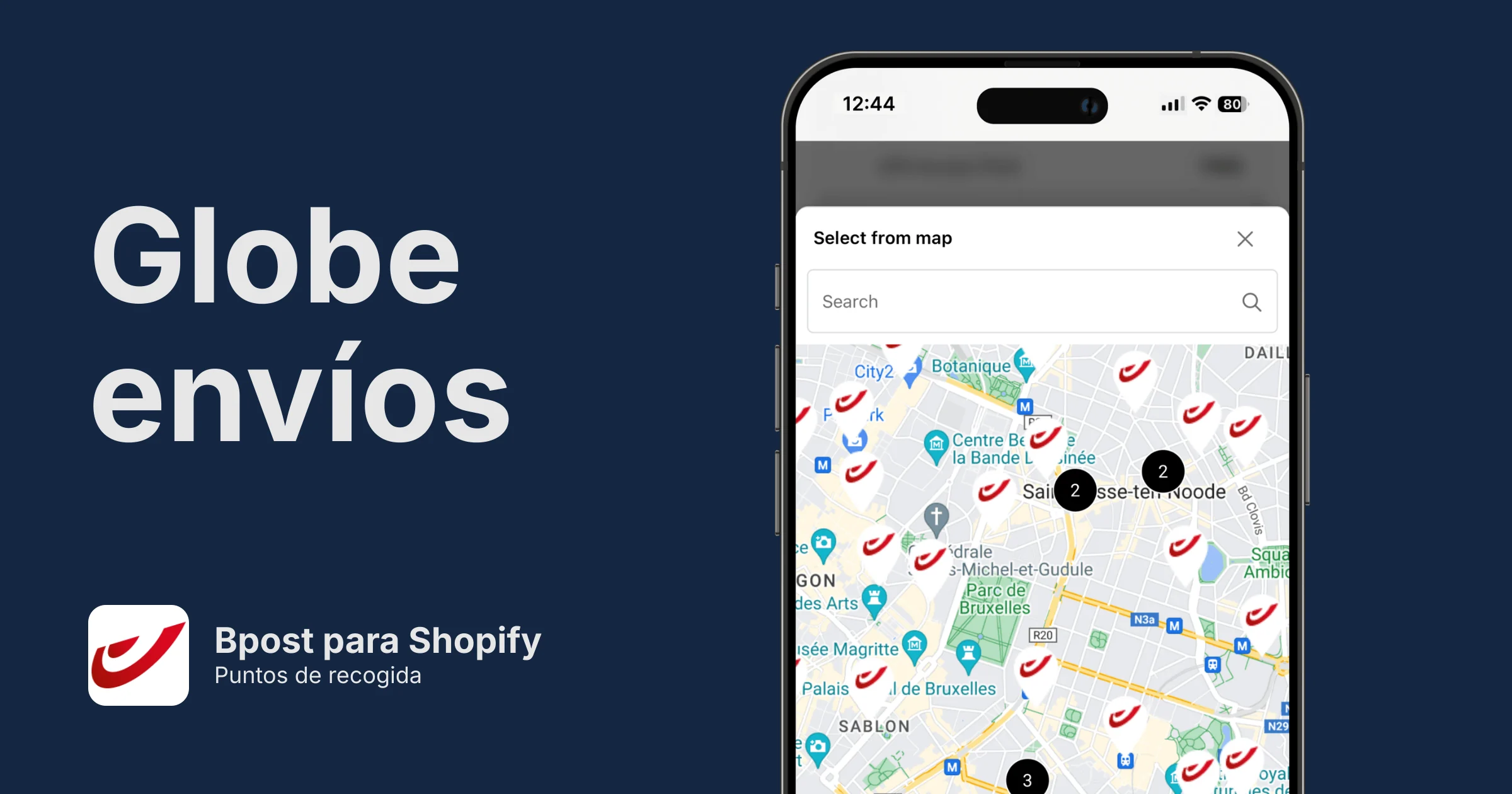 Puntos de recogida de bpost para Shopify