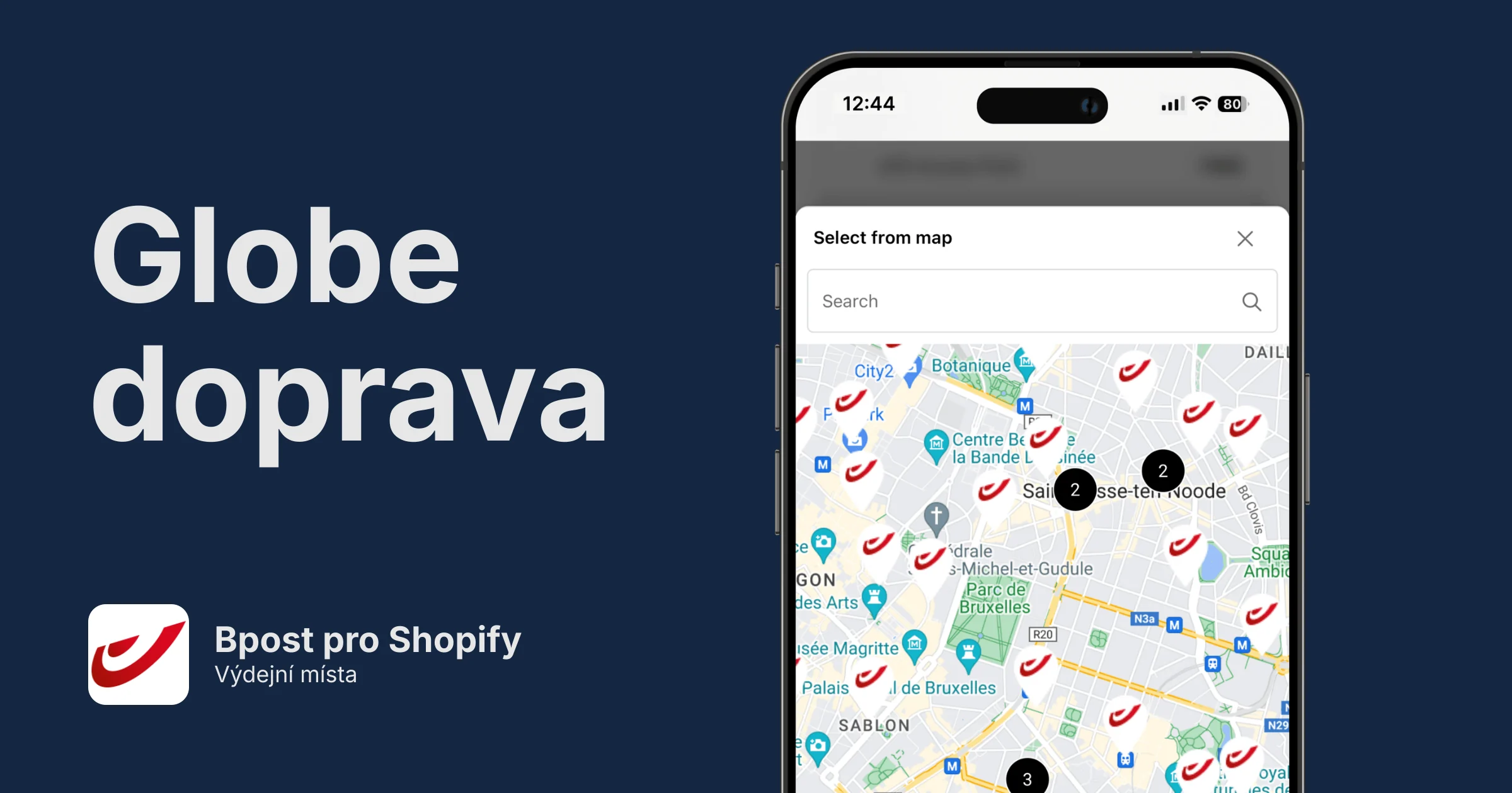 bpost výdejní místa pro Shopify