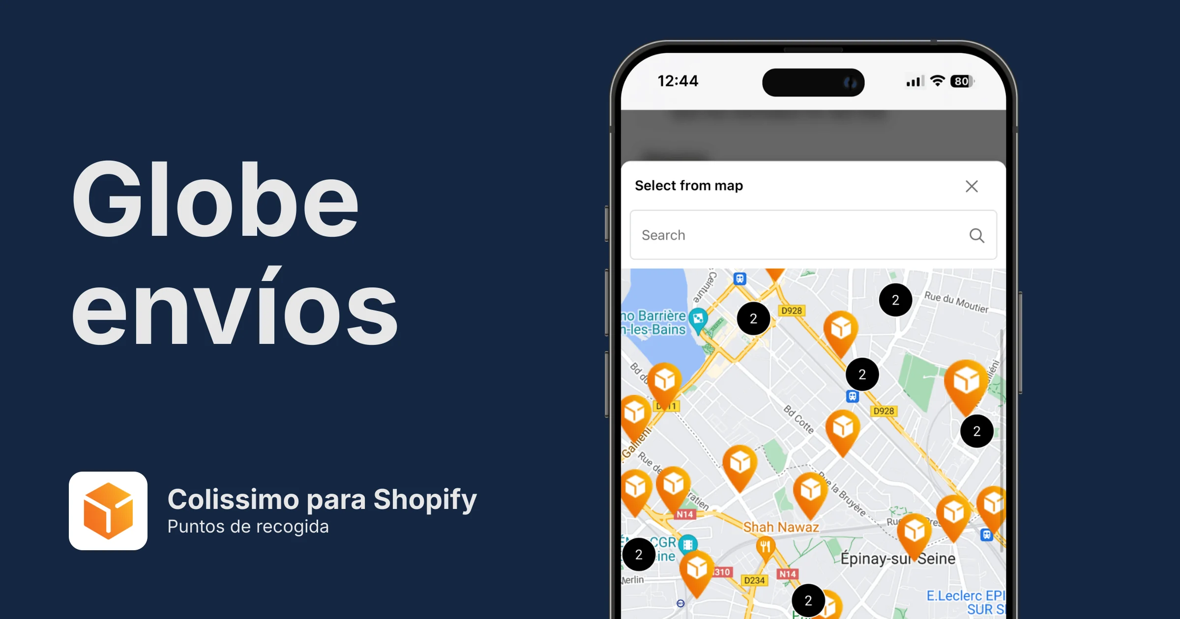 Puntos de recogida de Colissimo para Shopify
