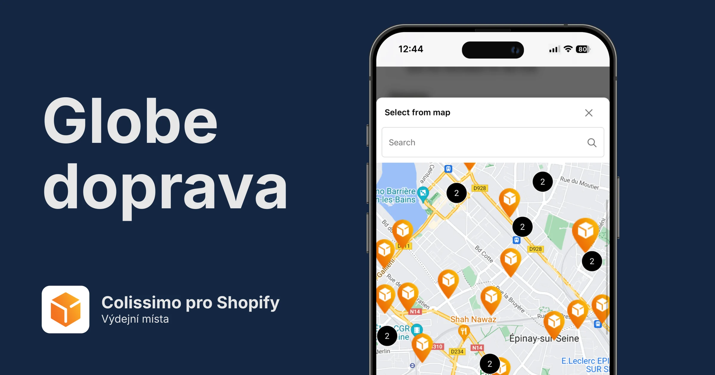 Colissimo výdejní místa pro Shopify