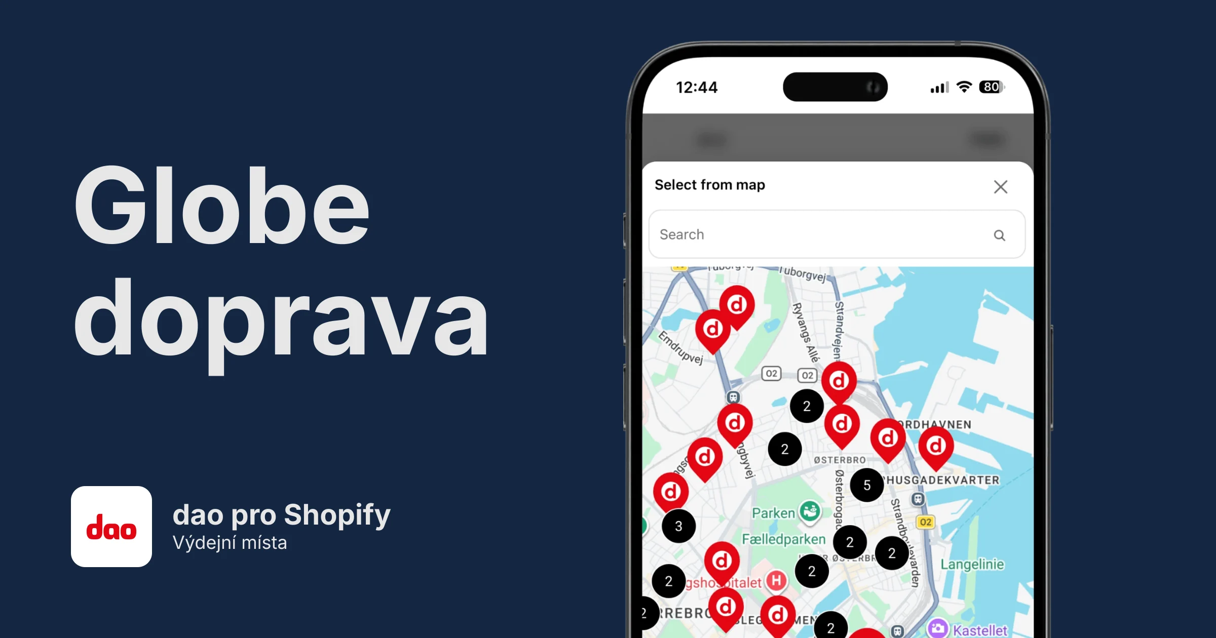 dao výdejní místa pro Shopify