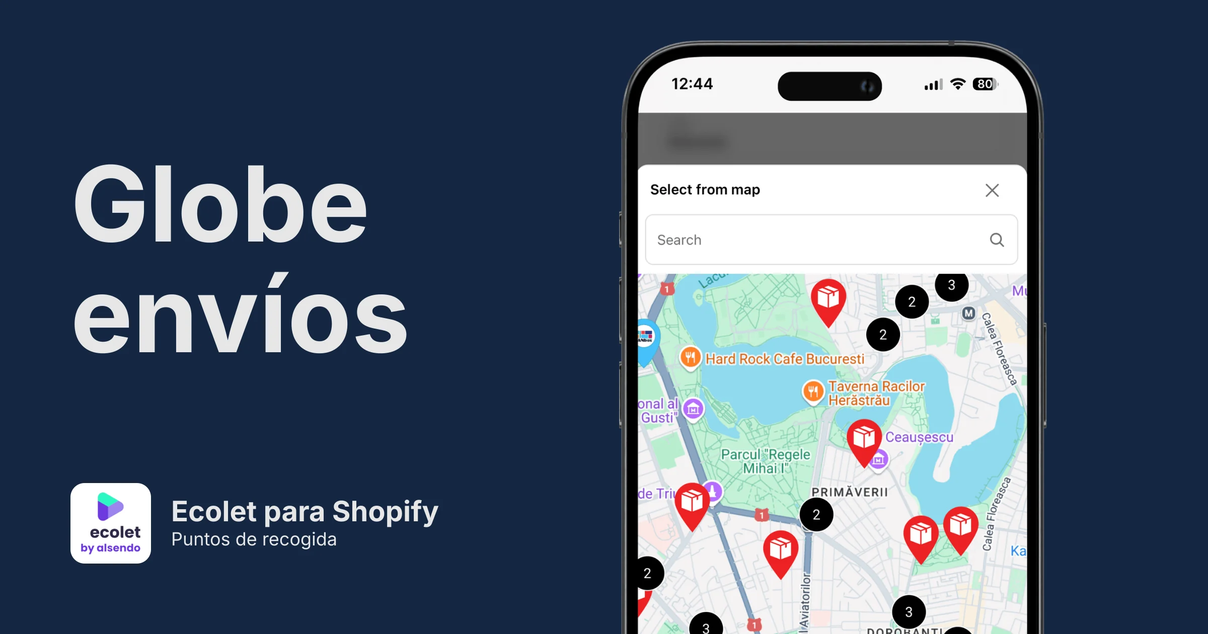Puntos de recogida de Ecolet para Shopify