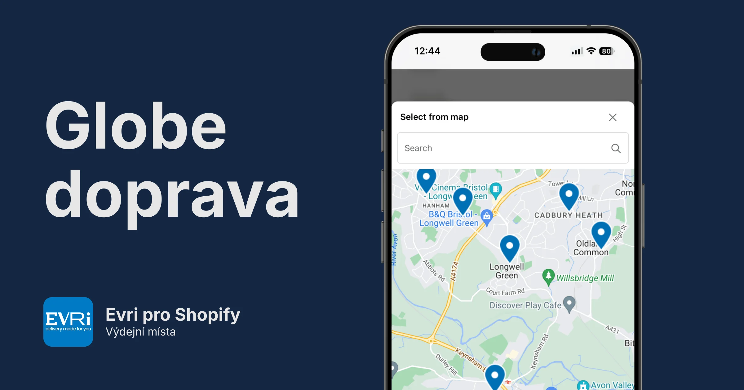 Evri výdejní místa pro Shopify