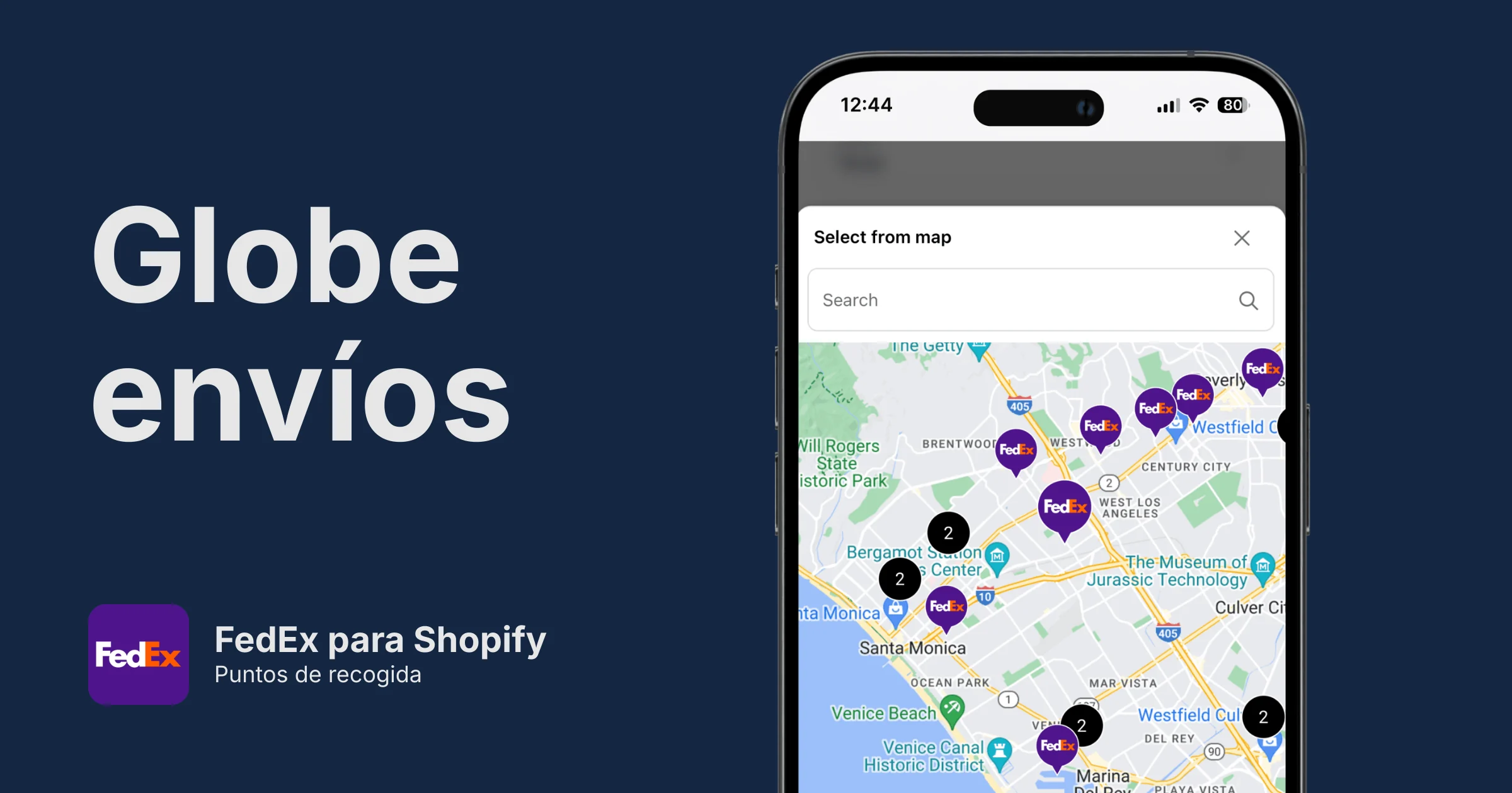 Puntos de recogida de FedEx para Shopify