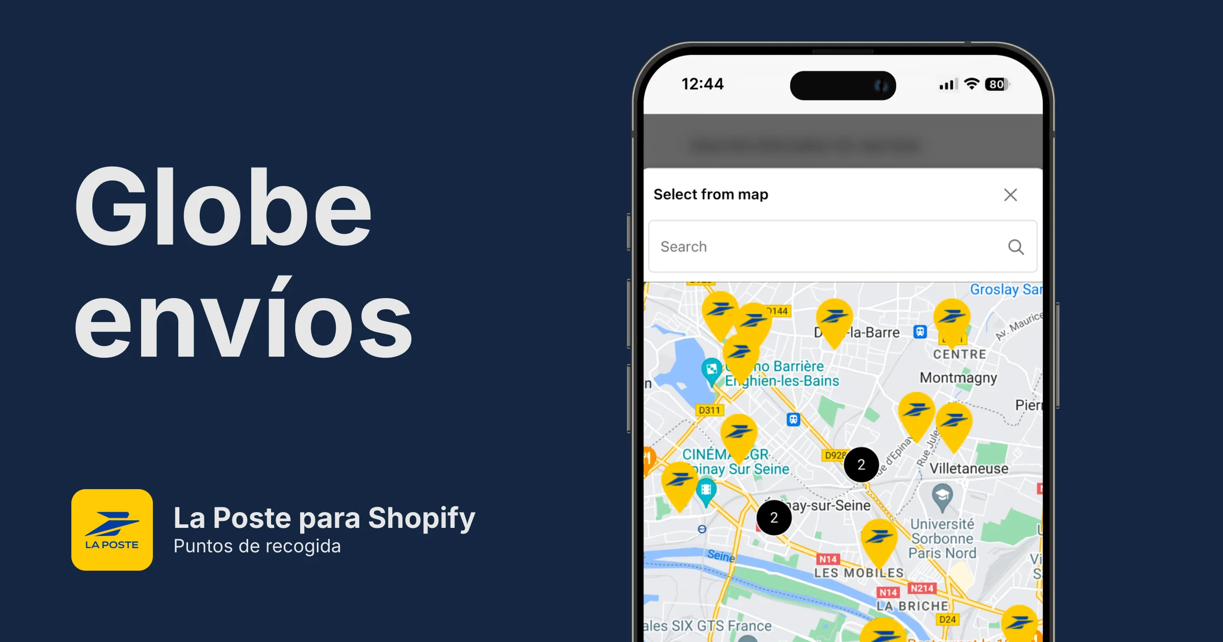 Puntos de recogida de La Poste para Shopify