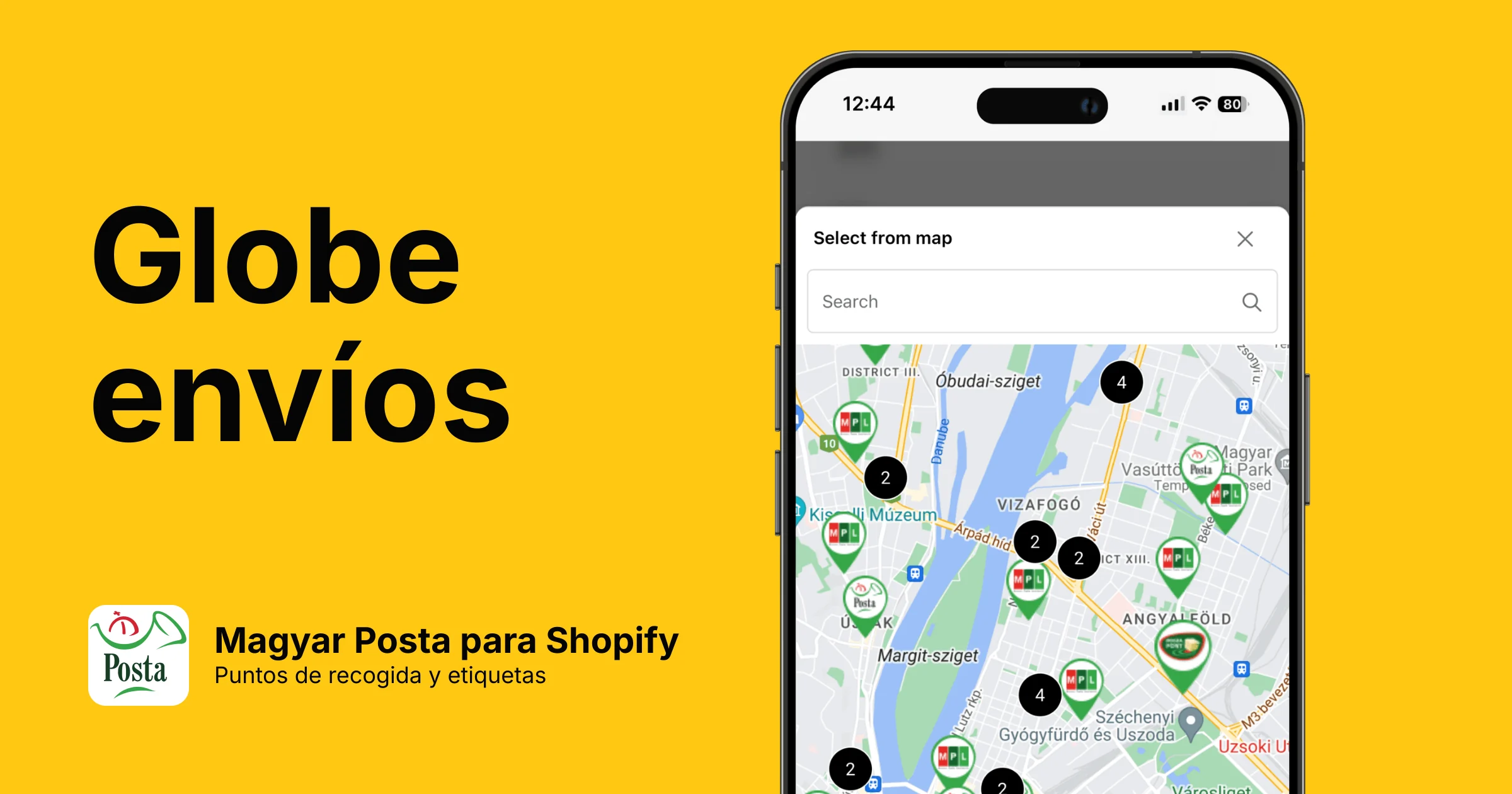 Integración completa de Magyar Posta con Shopify