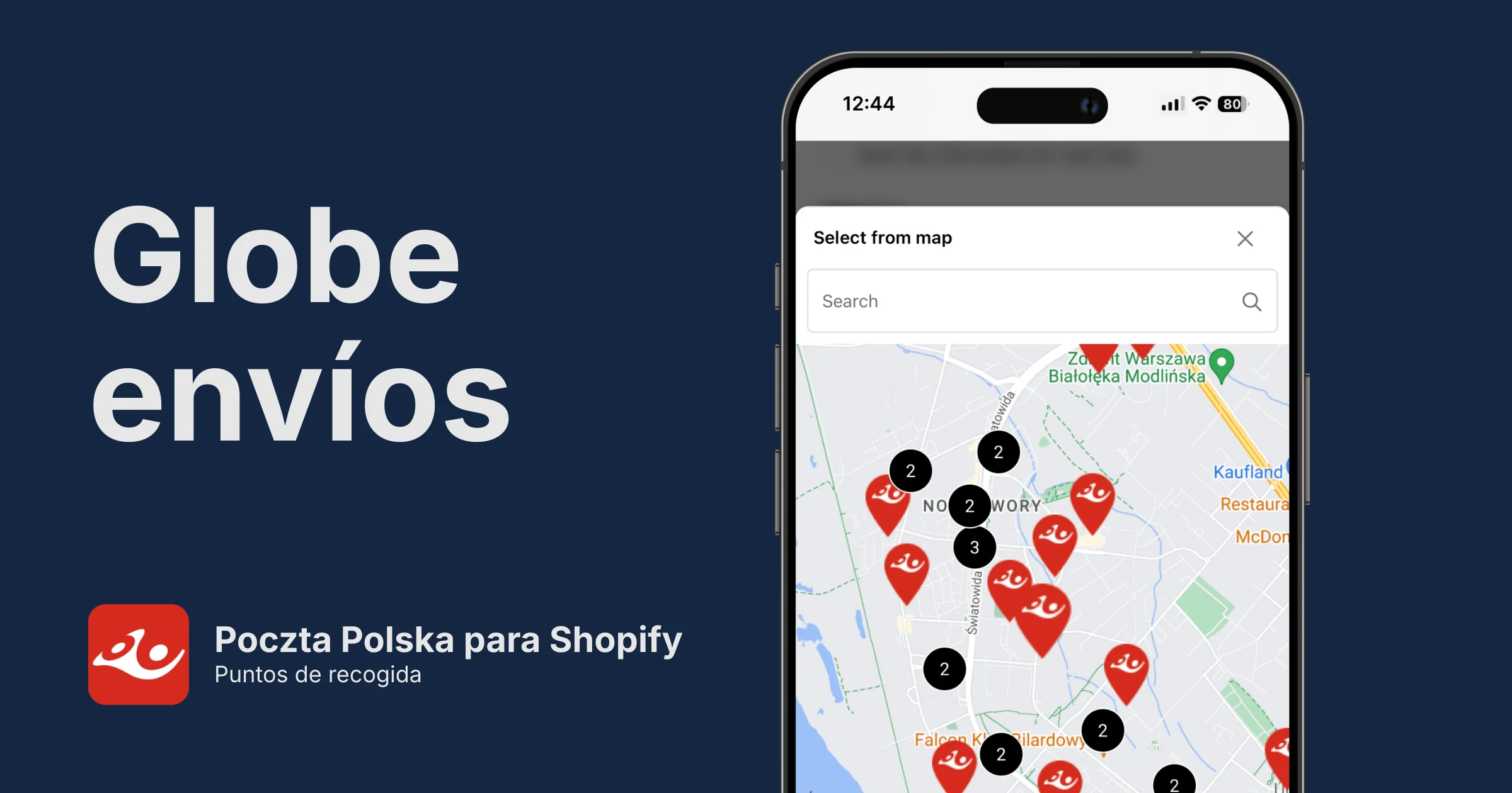 Puntos de recogida de Poczta Polska para Shopify