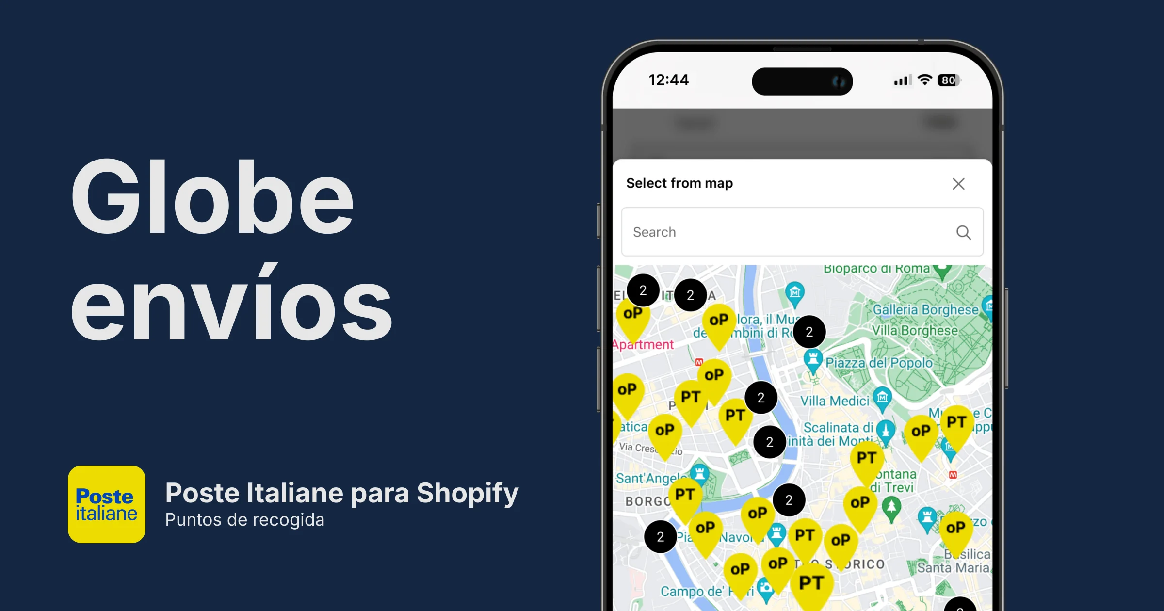 Puntos de recogida de Poste Italiane para Shopify