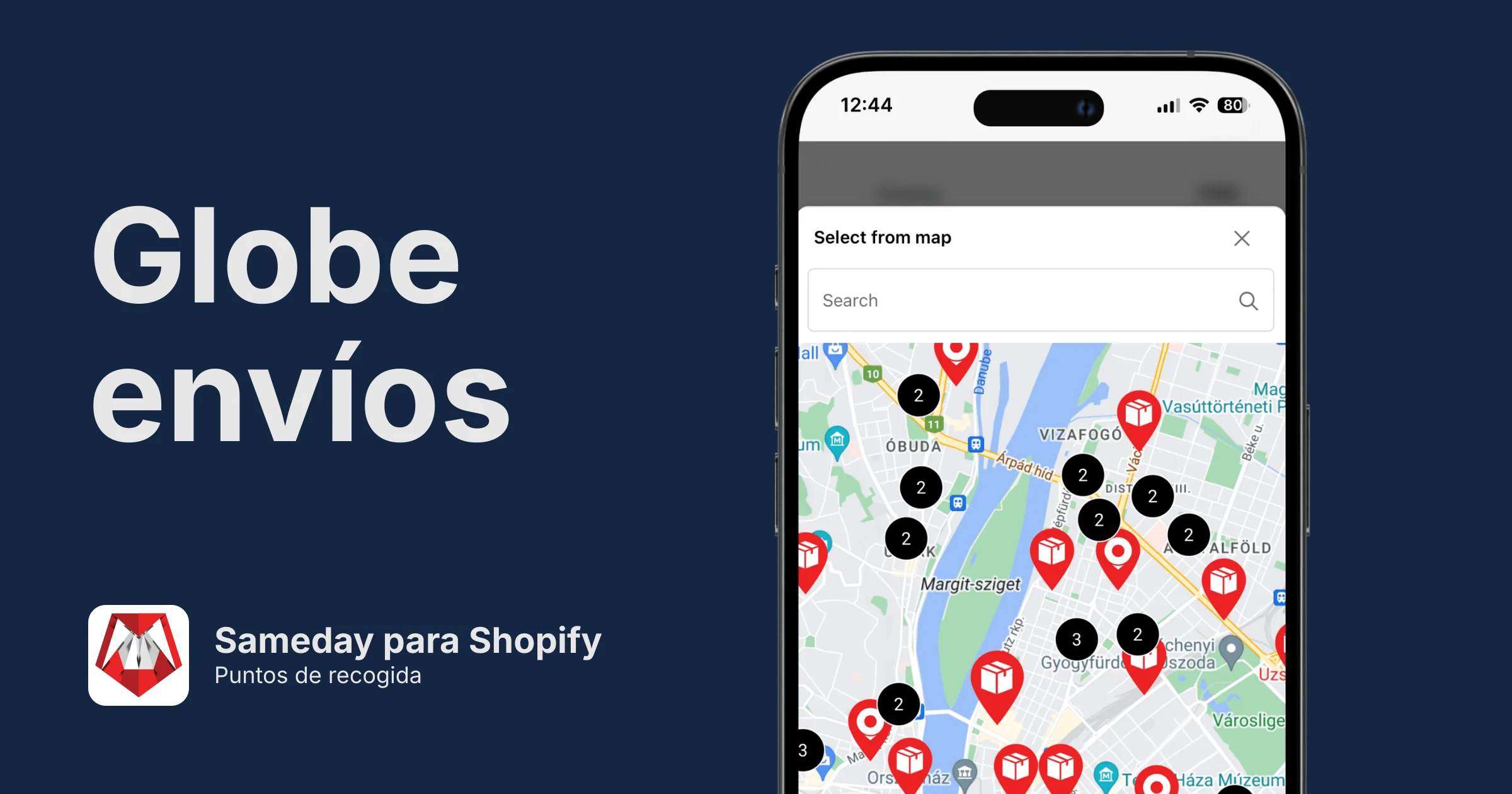Puntos de recogida de Sameday para Shopify