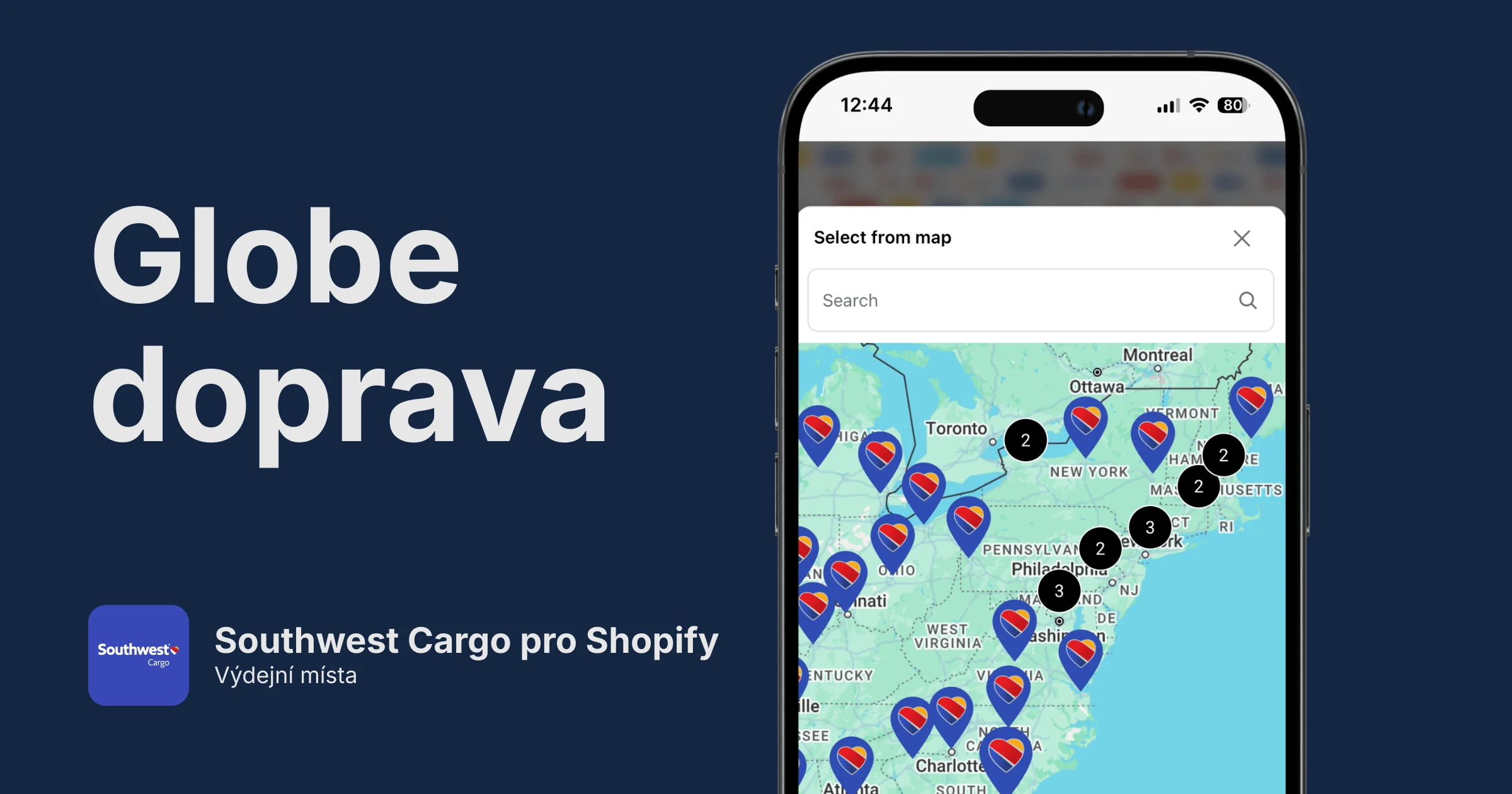Swacargo výdejní místa pro Shopify