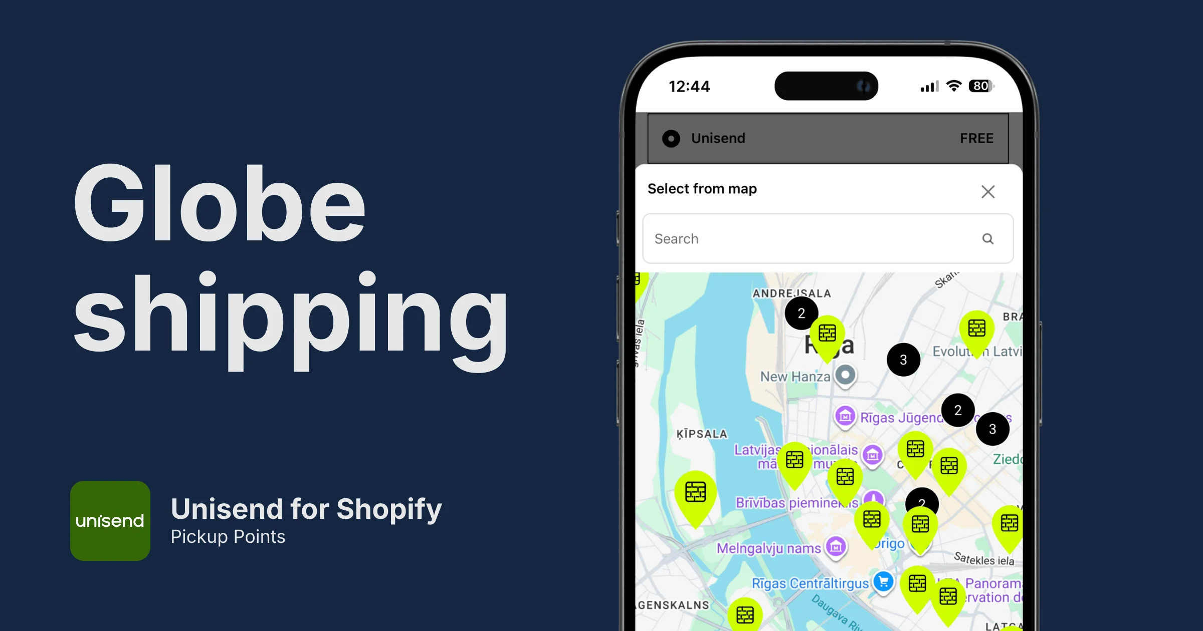 Unisend Pickup Points for Shopify